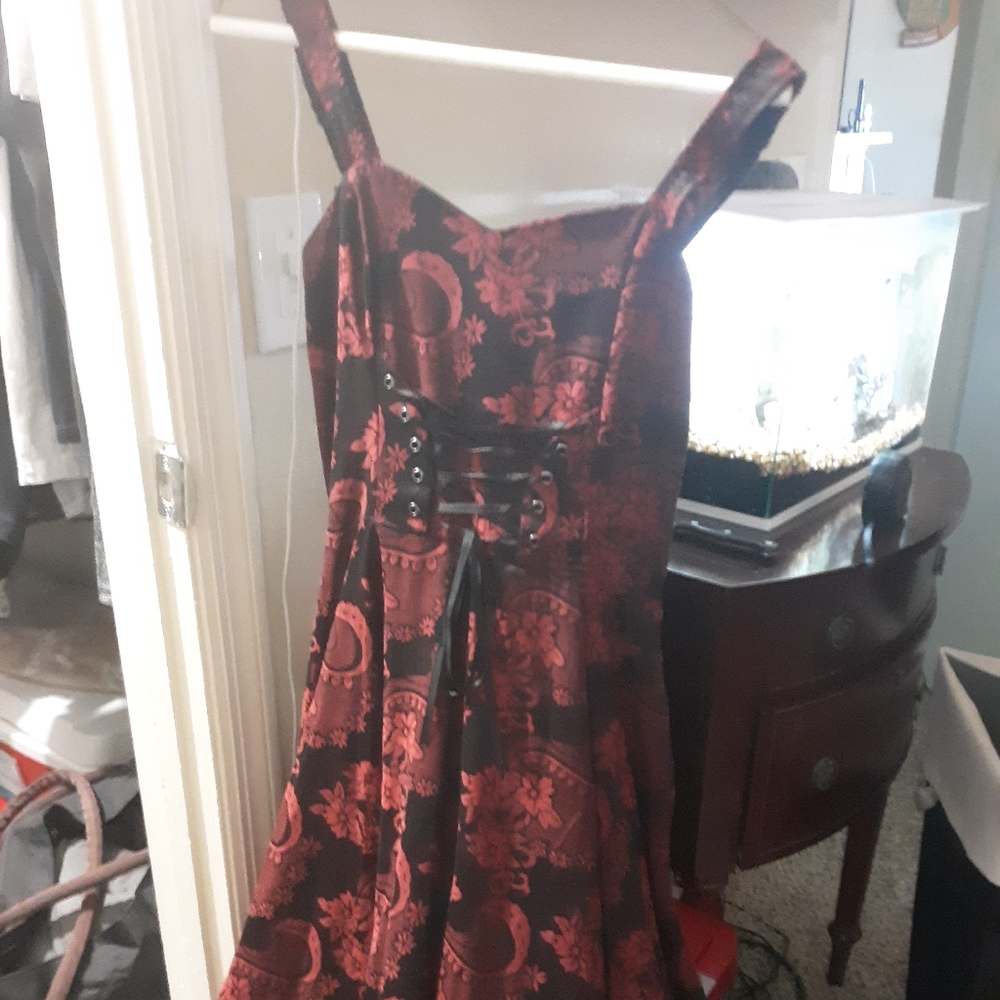 Mid-length skater style dress